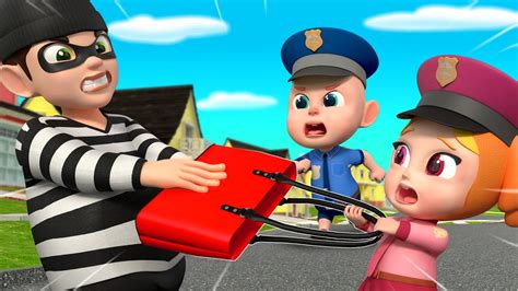 Baby Police Chase Thief Go Away Bad Guys More Rosoo Nursery Rhymes