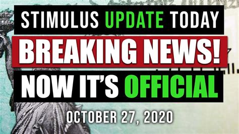 Breaking News Stimulus Update Today On Second Stimulus Package