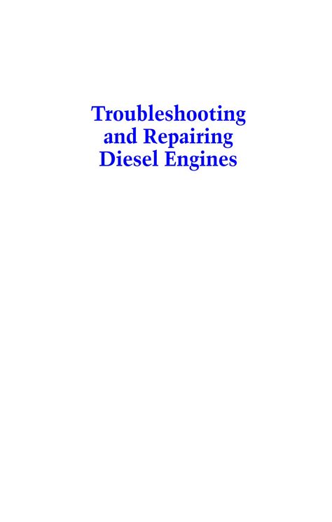 Troubleshooting And Repairing Diesel Engines 5th Edition 56 Off