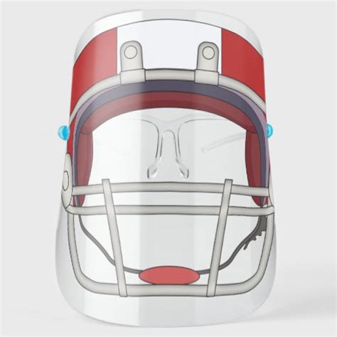 Cute Funny Football Helmet Sport Enthusiasts Face Shield | Zazzle