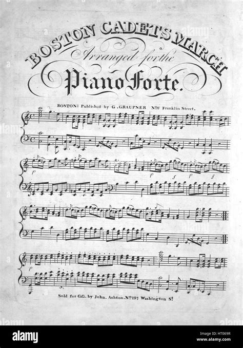 Sheet Music Cover Image Of The Song 1 Boston Cadets March Arranged