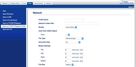 Einrichten Eines Scan To Netzwerk Profils Brother