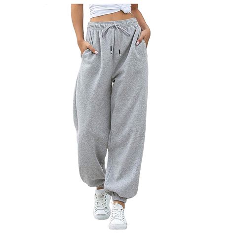 brondbend womens sweat pants womens jogger pants high waist solid