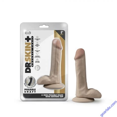 Blush Dr Skin Plus 6 Posable Dildo Realistic Balls Vanilla