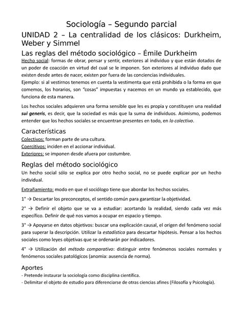 Sociología Segundo parcial Sociología Segundo parcial UNIDAD 2