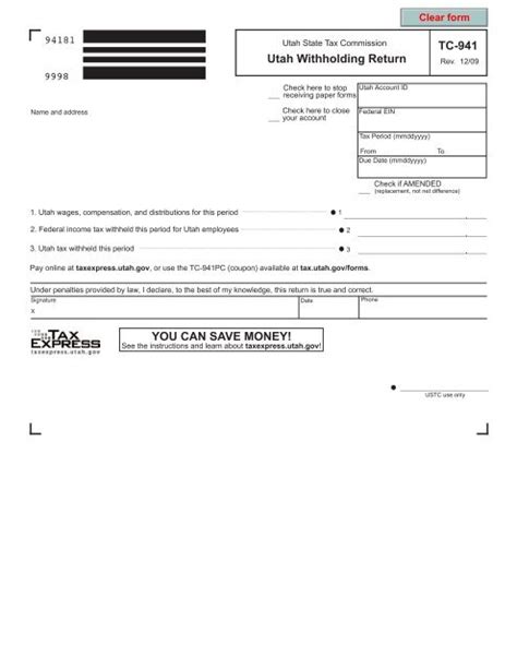 Utah Employee Withholding Form Printable Forms Free Online