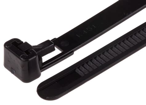 Rs Pro Rs Pro Cable Tie Releasable 150mm X 76 Mm Black Nylon Pk