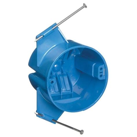 Carlon 1 Gang Blue Plastic New Work Standard Round Ceiling Electrical