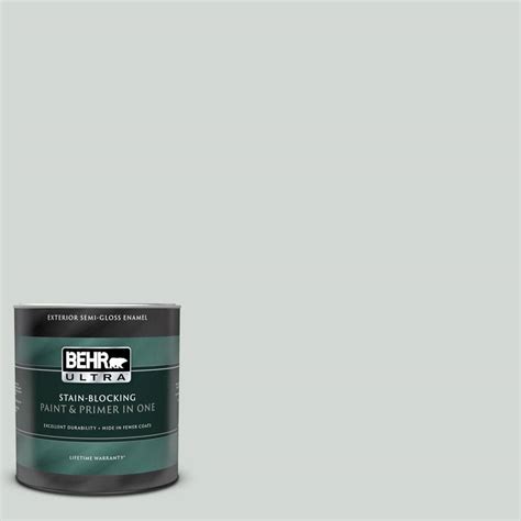 Behr Ultra Qt E Pensive Sky Semi Gloss Enamel Exterior Paint