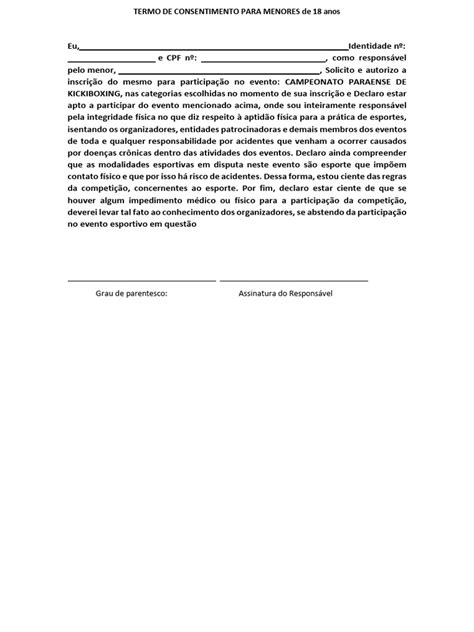 Termo De Consentimento Pdf