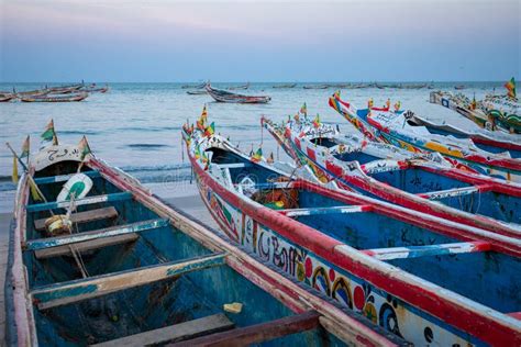 TANJI The GAMBIA NOVEMBER 21 2019 Traditional Fishing Boats In