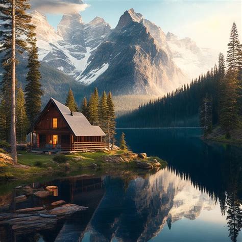 Premium AI Image | Relax in the Heart of the Mountain Blissful Mountain ...