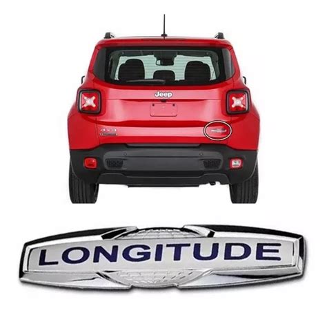 Emblema Jeep Renegade Nome Longitude 2015 Cromado Parcelamento