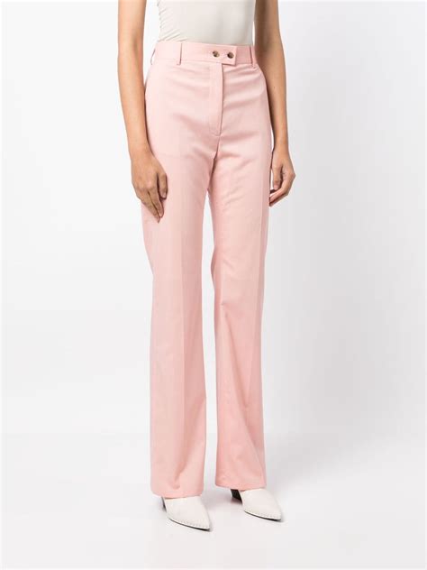 Paul Smith Pressed Crease High Waisted Trousers Pink Farfetch