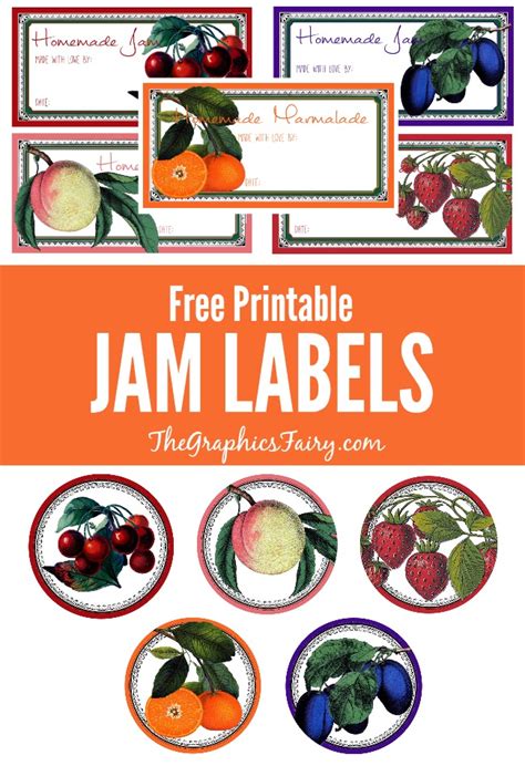 Free Printable Jam Labels! - The Graphics Fairy