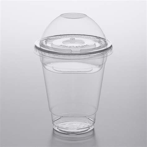 Choice 12 oz. Clear Plastic Cold Cup with 4 oz. Insert and PET Dome and ...