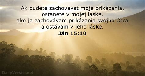 21 decembra 2023 Biblický verš dňa Ján 15 10 DailyVerses net