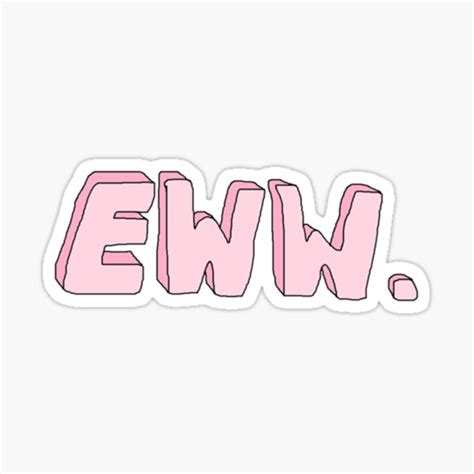 "eww" Sticker for Sale by LadyBoner69 | Redbubble