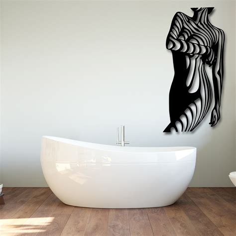 Naked Woman Silhouette Line Art Modern Single Male Home Etsy