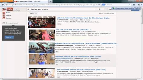 Youtube Harlem Shake Trick Youtube