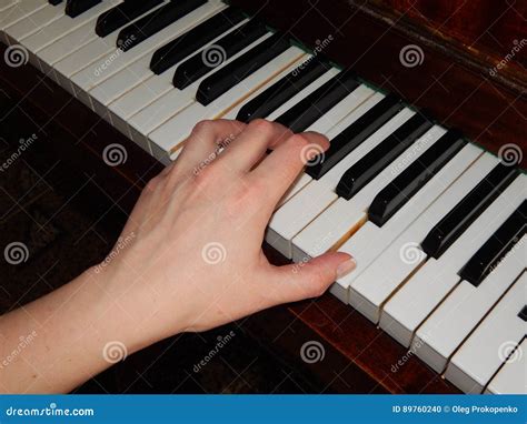 Piano Keys Hand Music Stock Photo Image Of Pianist Player 89760240