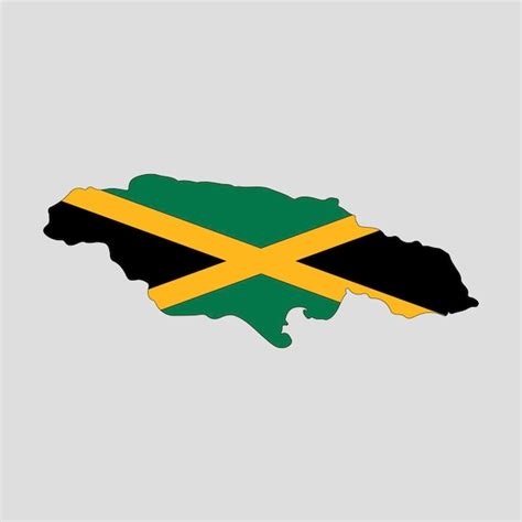 Esquema Del Mapa Del País De Jamaica Ilustración Vectorial Vector