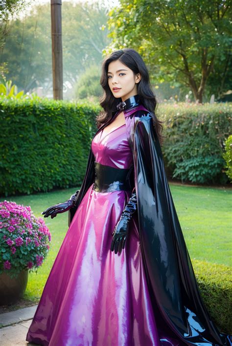 Langerie Dress Cloak Cape Satin Leather Pvc Latex ラテックスドレス ドレス ファッション