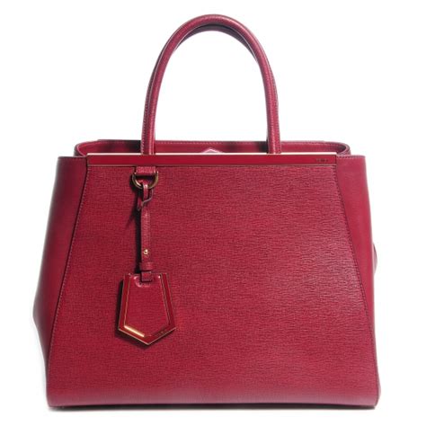 Fendi Vitello Elite Regular 2jours Tote Mattone 84535 Fashionphile