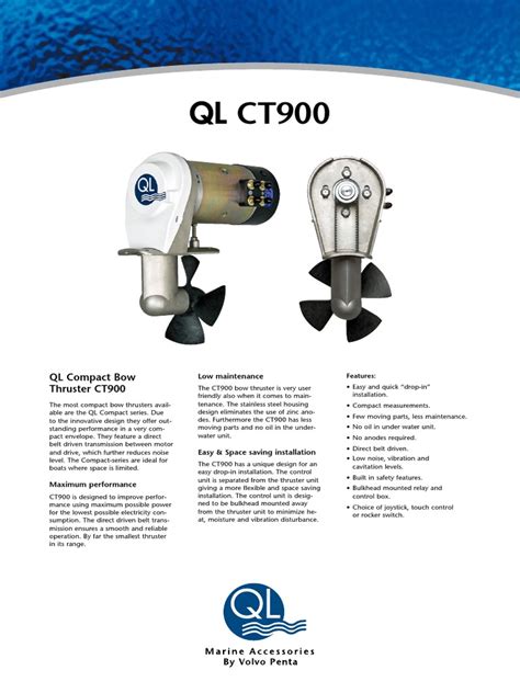 Ql Bow Thruster Ct900 Eng Pdf Belt Mechanical Electrical