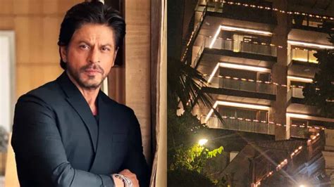 Shah Rukh Khan S Birthday Mannat Lit Up As Fans Gather To Celebrate