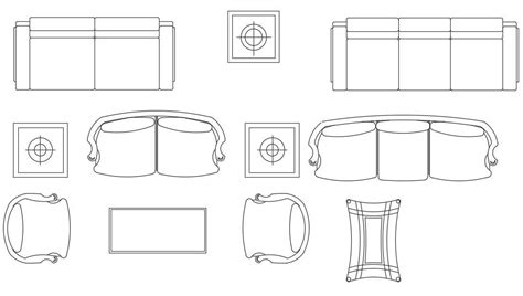 Sofa Set Free Cad Blocks Furniture Drawing Dwg File Cadbull