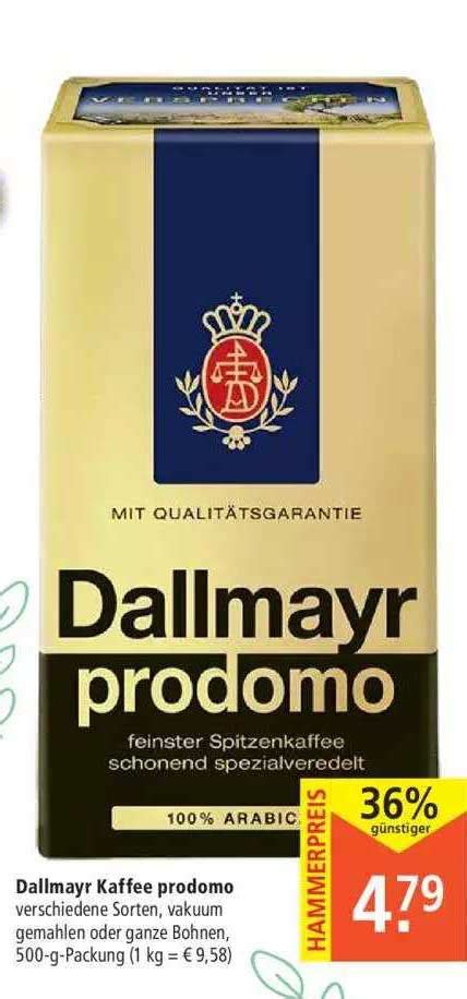 Dallmayr Kaffee Prodomo Angebot Bei Marktkauf