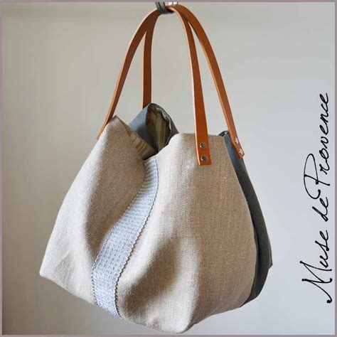 Sac Cabas Lin Naturel Et Argent DEAL Muse De Provence