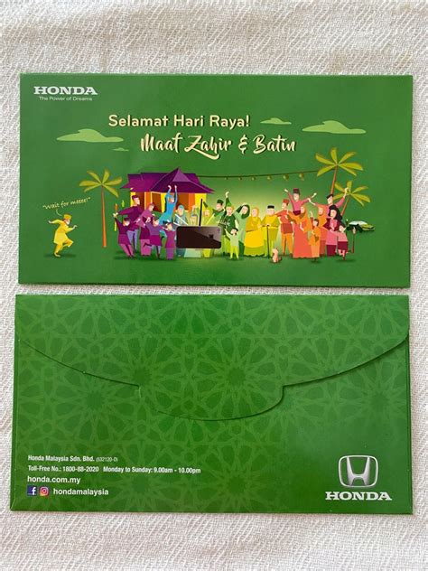 Sampul Duit Raya Honda Pieces Hobbies Toys Stationery