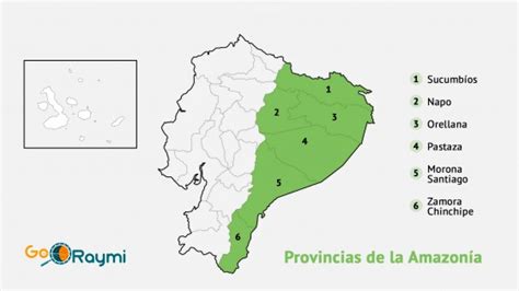 Cuántas provincias tiene la Región Amazónica Ecuador en Línea