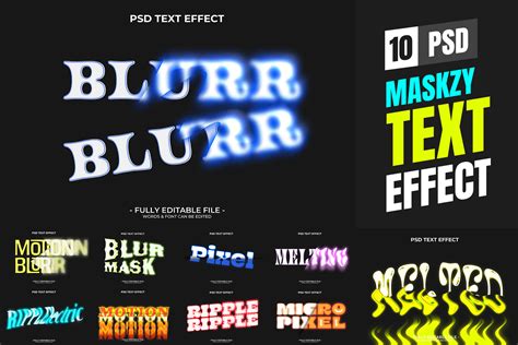 Masked Text Effect Packs Graphic By Matsero Creative Fabrica