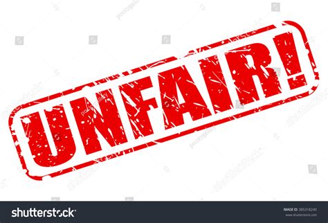Unfair Red Stamp Text On White Stock Vector 385318240 - Shutterstock