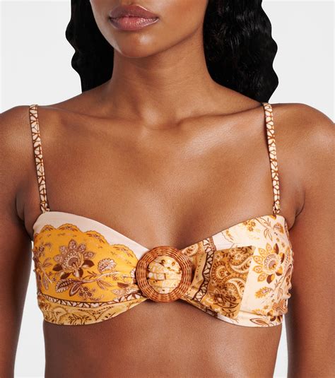 Lucky Printed Bikini In Yellow Zimmermann Mytheresa