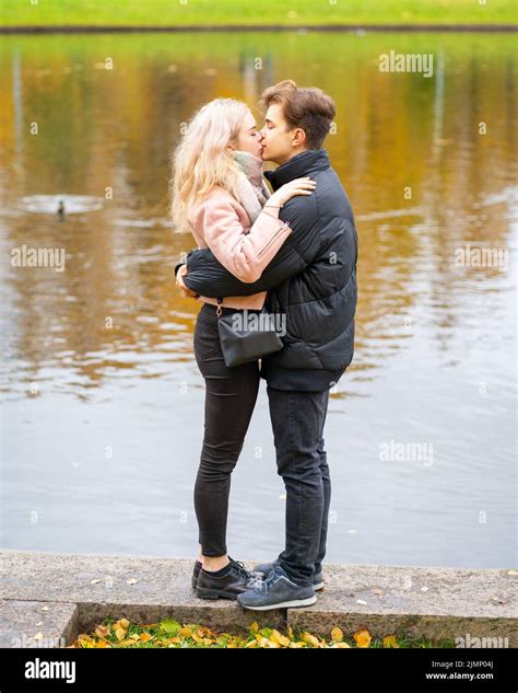 Blonde Boy And Brunette Girl Couple Hi Res Stock Photography And Images