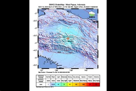 Bmkg Gempa Magnitudo 5 1 Guncang Wilayah Kobagma Papua Pegunungan