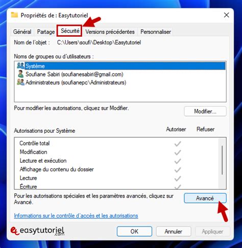 Empêcher un utilisateur de supprimer un dossier fichier sur Windows