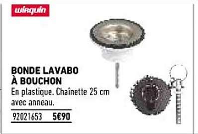 Promo Bonde Lavabo Bouchon Wirquin Chez Brico Cash Icatalogue Fr