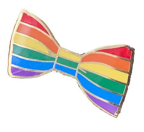 Smartbadge Rainbow Gay Pride Bow Tie Enamel Lapel Pin Badge Emblems