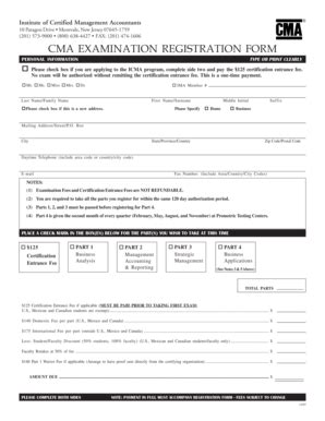 Fillable Online 07 Exam Registration Form Pmd Fax Email Print PdfFiller