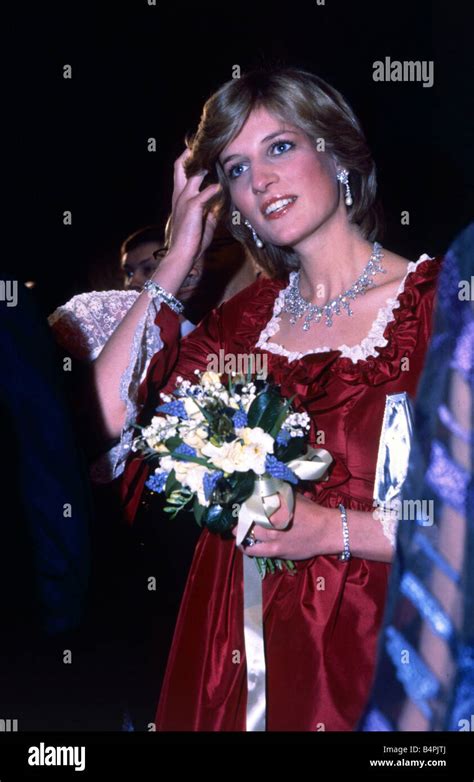 Princess Diana Of Wales At The Barbican Arts Centre London March 1982