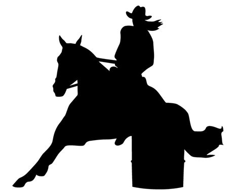 Woman Barrel Racer Reflective Decal Equestrisafe Llc