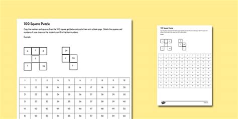 Editable 100 Square Puzzle (teacher made) - Twinkl