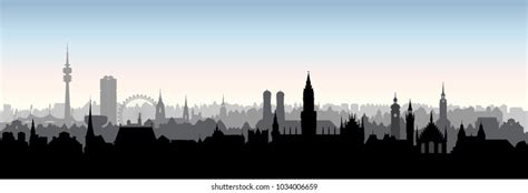 Munich City Germany Urban Skyline Landmark Stock Vector (Royalty Free ...