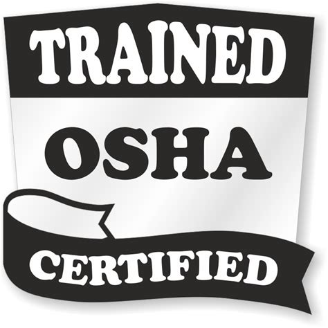 Trained Osha Certified Hard Hat Decals Signs Sku Hh 0499