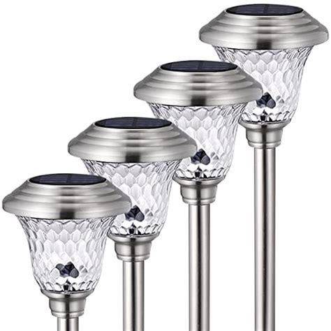 BEAU JARDIN 8 Pack Solar Lights Bright Pathway Outdoor Garden Stake